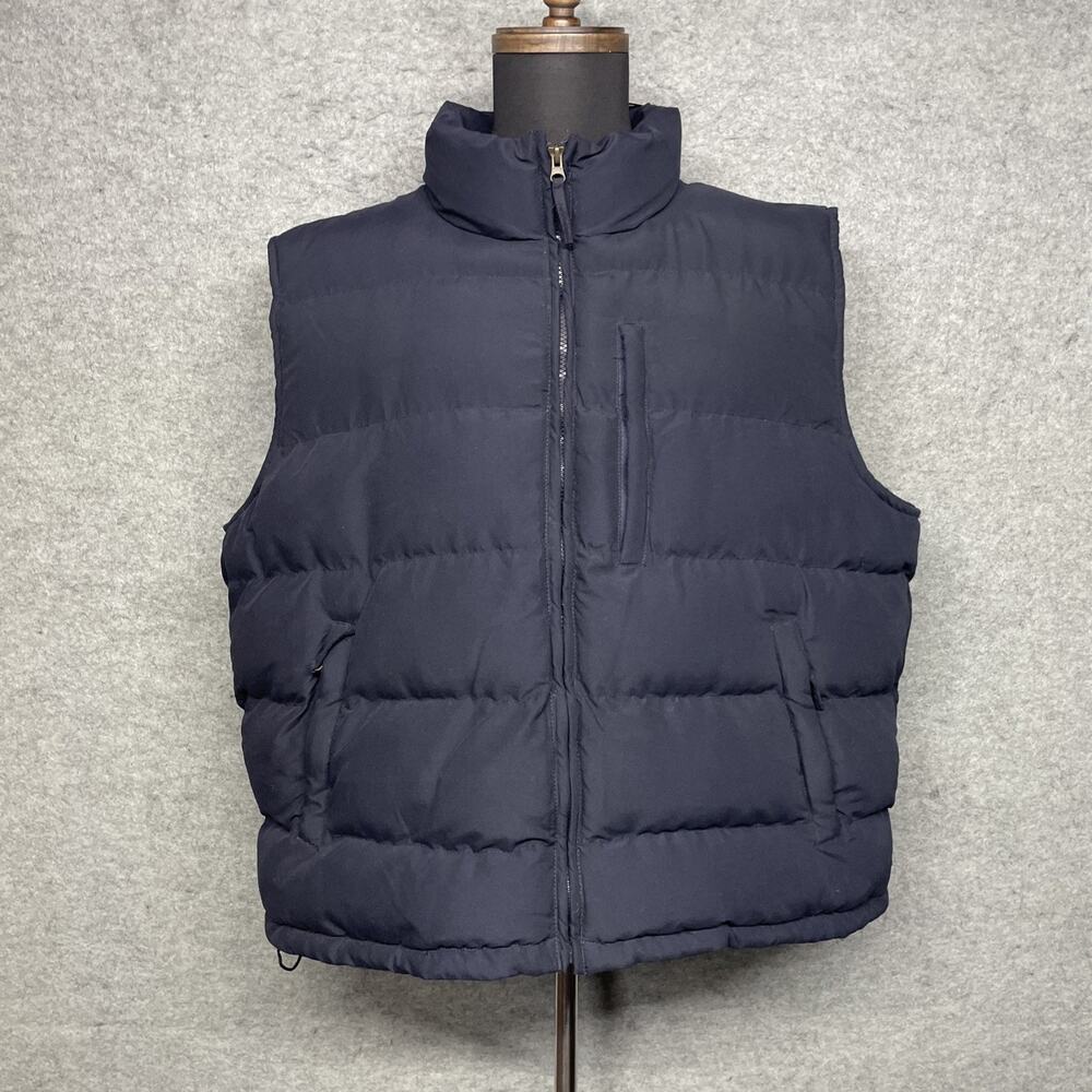 St Johns Bay Mens XXL Navy Blue Canyon Ridge Puffer Vest Full Zip NWT Outdoor‎